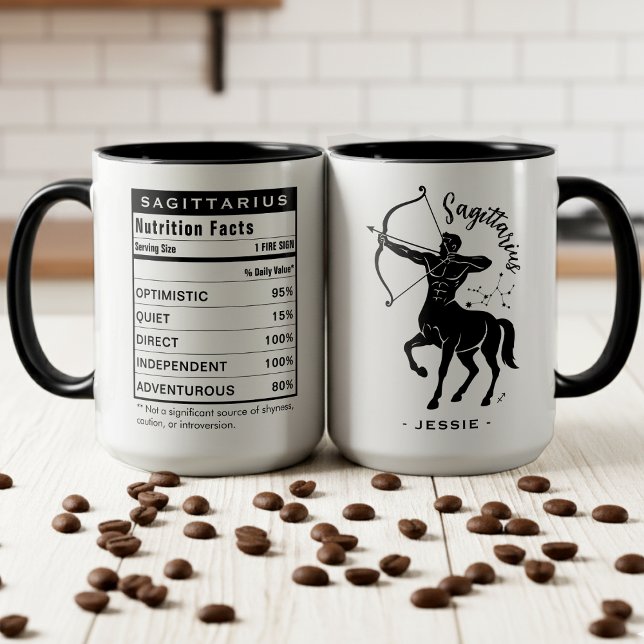 Sagittarius Zodiac Sign Astrology Nutrition Facts Mug (Sagittarius Zodiac Sign Astrology Nutrition Facts Mug
)
