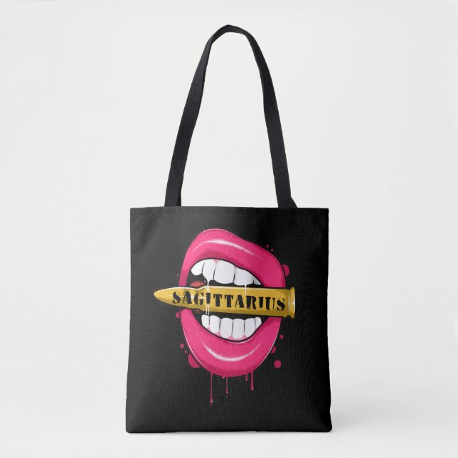 Sagittarius Zodiac Sign Birthday November December Tote Bag (Front)