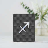 Sagittarius Zodiac Sign Black Carbon Fiber Print (Standing Front)