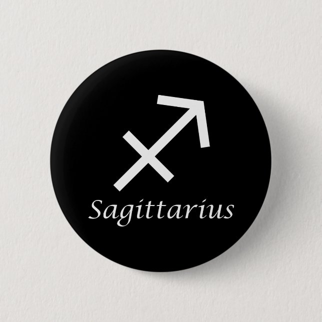 'Sagittarius' Zodiac Sign Button (Front)