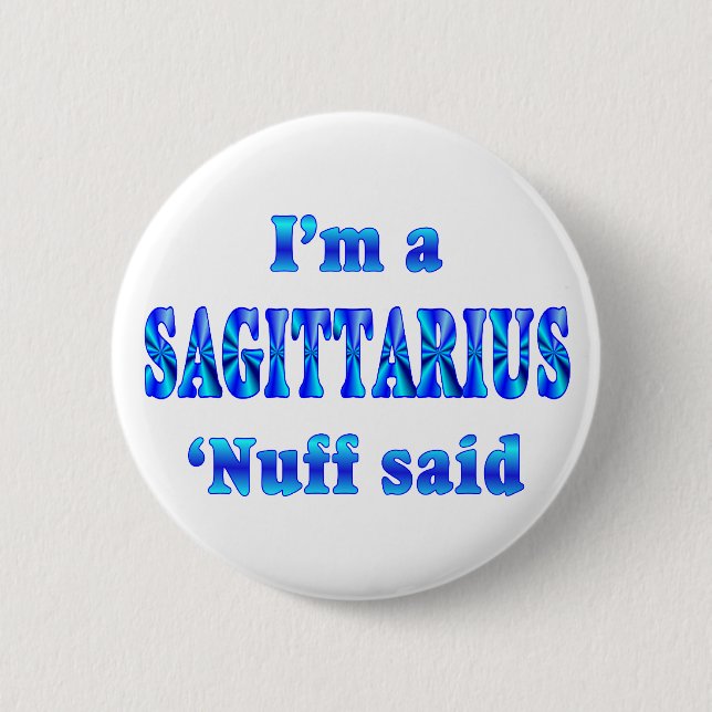 Sagittarius Zodiac Sign Button (Front)