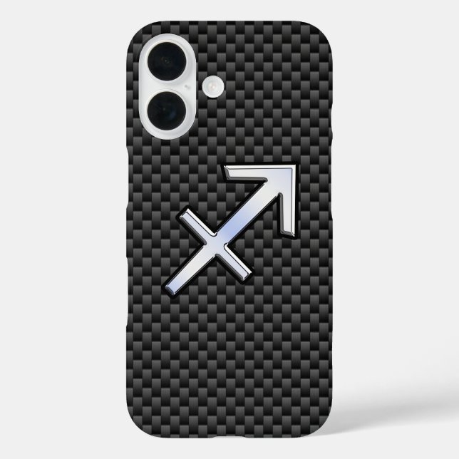 Sagittarius Zodiac Sign Carbon Fiber Style Case-Mate iPhone Case (Back)