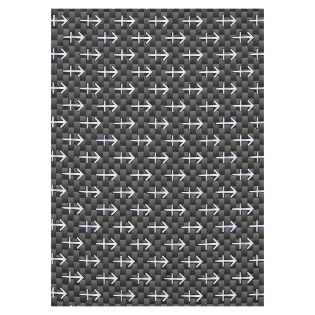 Sagittarius Zodiac Sign Carbon Fiber Style Tablecloth (Front)