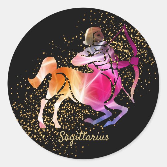 sagittarius zodiac sign classic round sticker zazzlecom