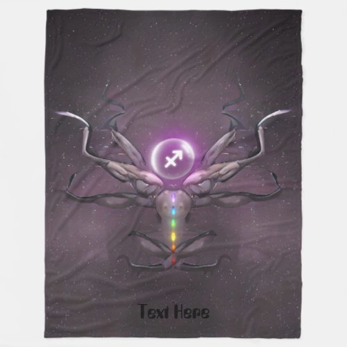 Sagittarius Zodiac Sign Crown Chakra Blanket