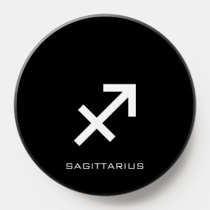 Sagittarius Zodiac Sign Custom Text Simple Minimal PopSocket