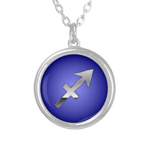 SAGITTARIUS Zodiac Sign Design silver necklace