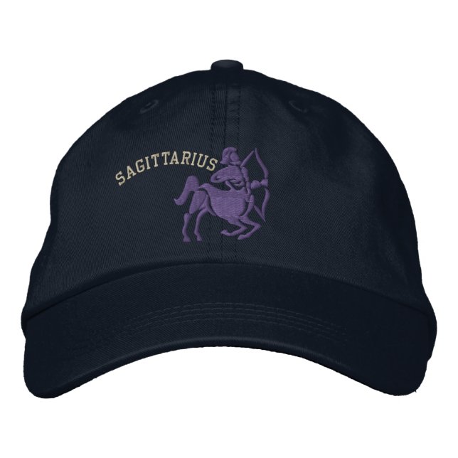 Sagittarius Zodiac Sign Embroidery Nov 22 - Dec 21 Embroidered Baseball Hat (Front)