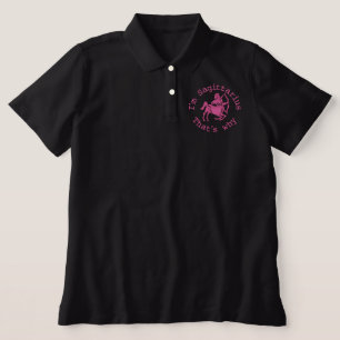Sagittarius Zodiac Sign Embroidery Nov 22 - Dec 21 Embroidered Polo Shirt