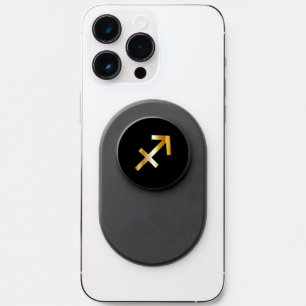 Sagittarius Zodiac Sign Gold-Black Phone PopSocket