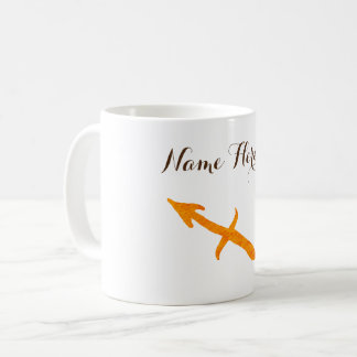 Sagittarius Zodiac  Sign  Gold Custom Name Coffee Mug