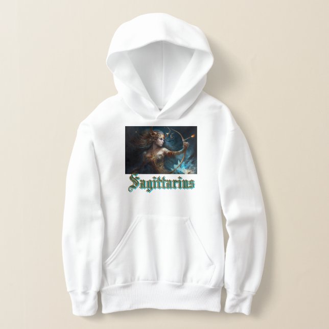 Sagittarius Zodiac Sign Hoodie (Laydown)