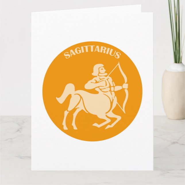 Sagittarius, Zodiac Sign, Horoscope, Astrology Card (Front)