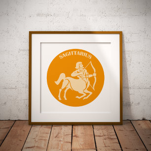 Sagittarius, Zodiac Sign, Horoscope, Astrology Foil Prints