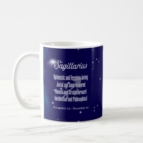 Sagittarius Zodiac Sign Horoscope Constellation Coffee Mug