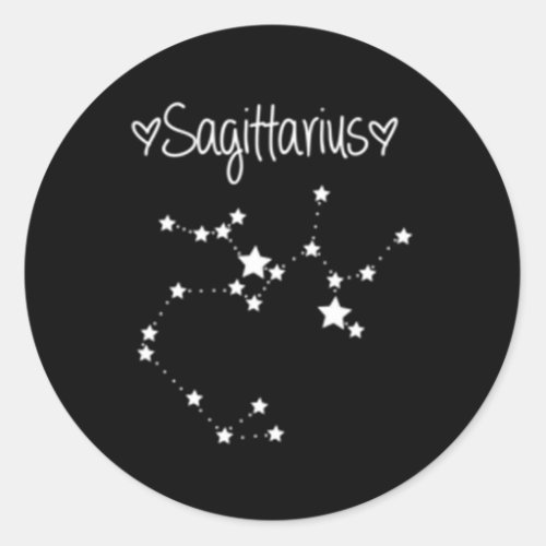 Sagittarius Zodiac Sign Horoscope November Decembe Classic Round Sticker