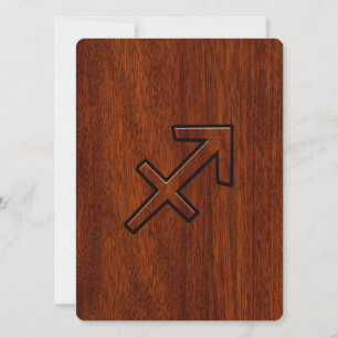 Sagittarius Zodiac Sign in Mahogany Style