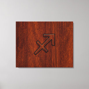 Sagittarius Zodiac Sign in Mahogany Style