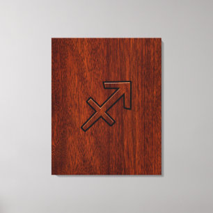 Sagittarius Zodiac Sign in Mahogany Style
