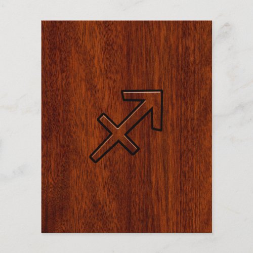 Sagittarius Zodiac Sign in Mahogany Style Flyer