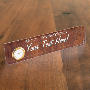 Sagittarius Zodiac Sign in Mahogany Wood Style Name Plate