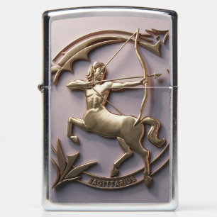 Sagittarius Zodiac Sign Metal Emblem #3 Zippo Lighter