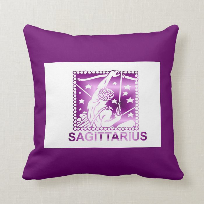 Sagittarius zodiac sign November 22   December 21 Throw Pillows