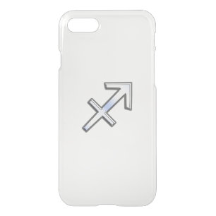 Sagittarius Zodiac Sign on Blue Carbon Fiber iPhone SE/8/7 Case