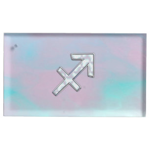 Sagittarius Zodiac Sign on Mother of Pearl Style Table Number Holder