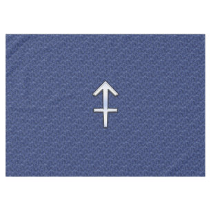 Sagittarius Zodiac Sign on Navy Digital Camouflage Tablecloth