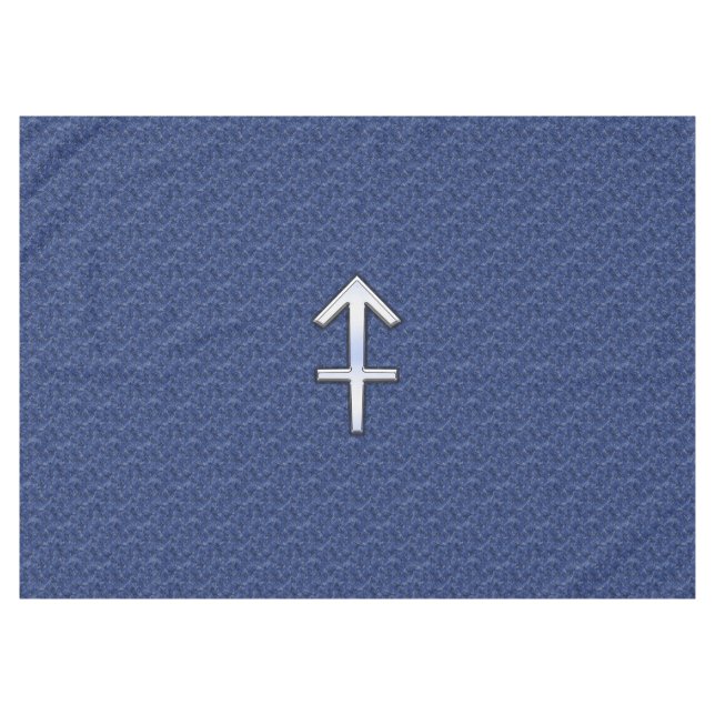 Sagittarius Zodiac Sign on Navy Digital Camouflage Tablecloth (Front (Horizontal))