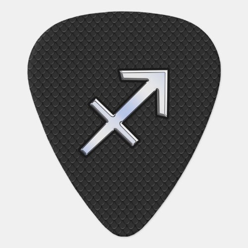 Sagittarius Zodiac Sign on Snake Skin Style Guitar Pick