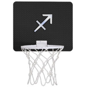 Sagittarius Zodiac Sign on Snake Skin Style Mini Basketball Hoop
