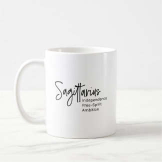 Sagittarius zodiac sign positive trait coffee mug