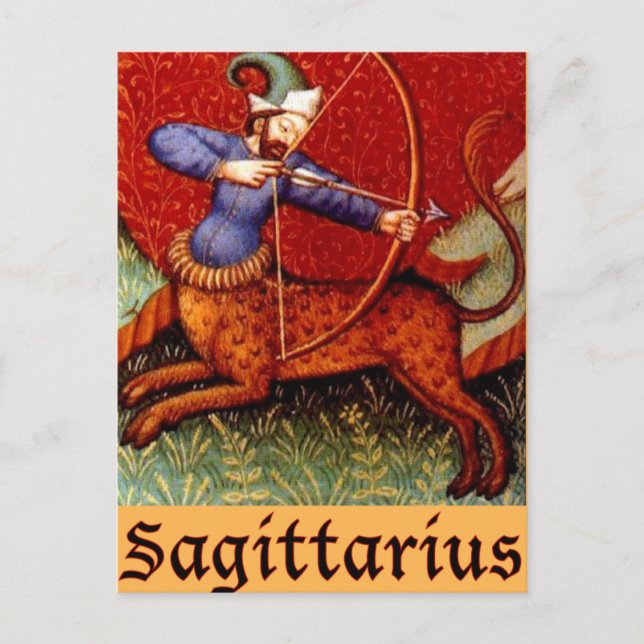 Sagittarius Zodiac Sign Postcard (Front)