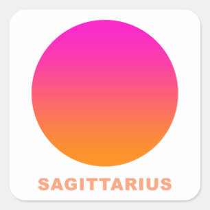 Sagittarius Zodiac Sign Square Sticker