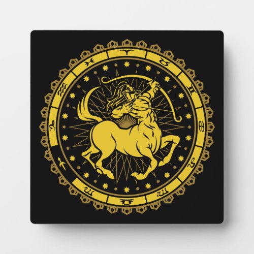 Sagittarius _ Zodiac Sign _ Symbol _ Horoscope Plaque