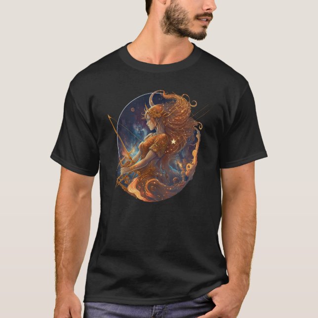 Sagittarius Zodiac Sign T-Shirt (Front)
