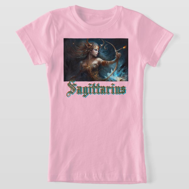 Sagittarius Zodiac Sign T-Shirt (Laydown)