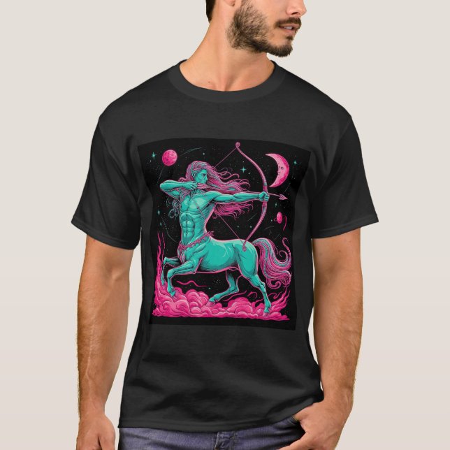 Sagittarius Zodiac Sign T-Shirt (Front)