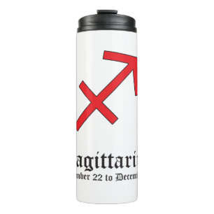 Sagittarius zodiac sign thermal tumbler