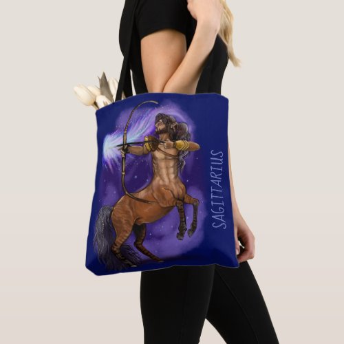 Sagittarius Zodiac Sign Tote Bag