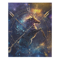 Sagittarius Zodiac Sign Watercolor Design