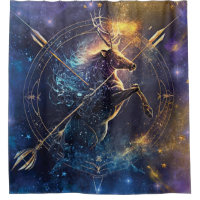 Sagittarius Zodiac Sign Watercolor Design