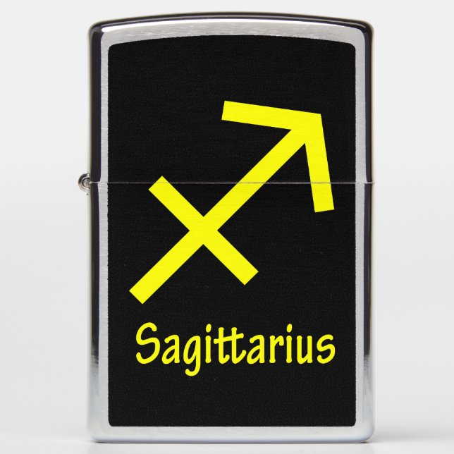 Sagittarius zodiac sign zippo lighter (Front)