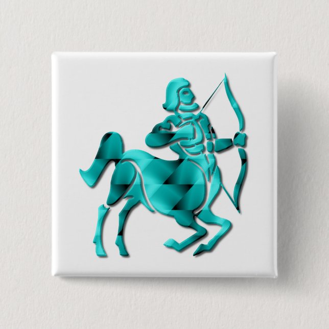 Sagittarius Zodiac Square Pin (Front)