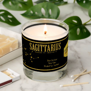 Sagittarius Zodiac Star Sign Personalized Scented Candle