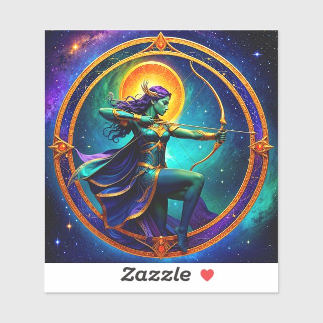 Sagittarius Zodiac Stickers, Celestial Zodiac Sticker (Sheet)