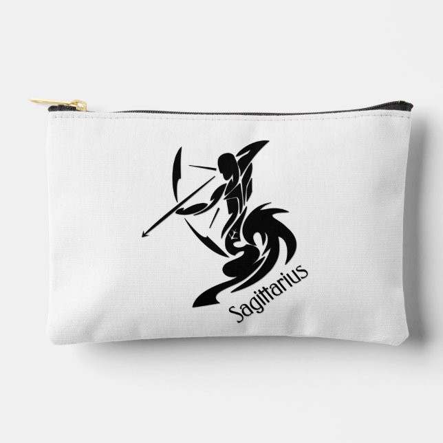 Sagittarius Zodiac Symbol and Sign Accessory Pouch (Front)