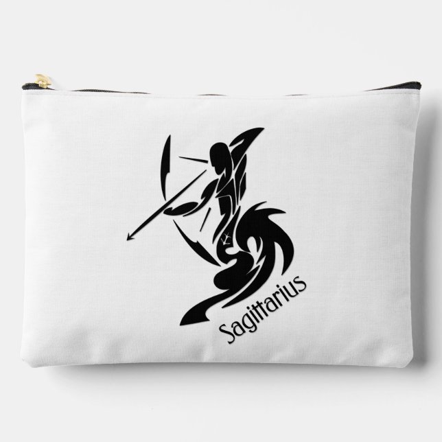 Sagittarius Zodiac Symbol and Sign Accessory Pouch (Front)